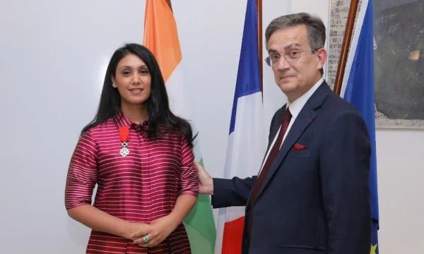 HCLTech Chairperson Roshni Nadar Malhotra conferred the Chevalier de la Légion d’Honneur