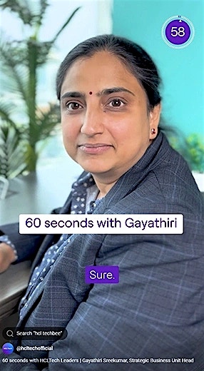 60 seconds with Gayathiri Sreekumar