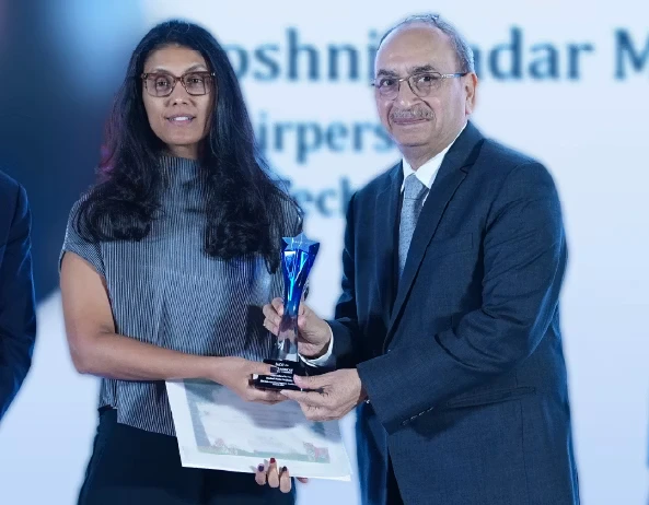 Roshni Nadar Malhotra recognized as the Business Leader of the Year by the Indo–American Chamber of Commerce (IACC)