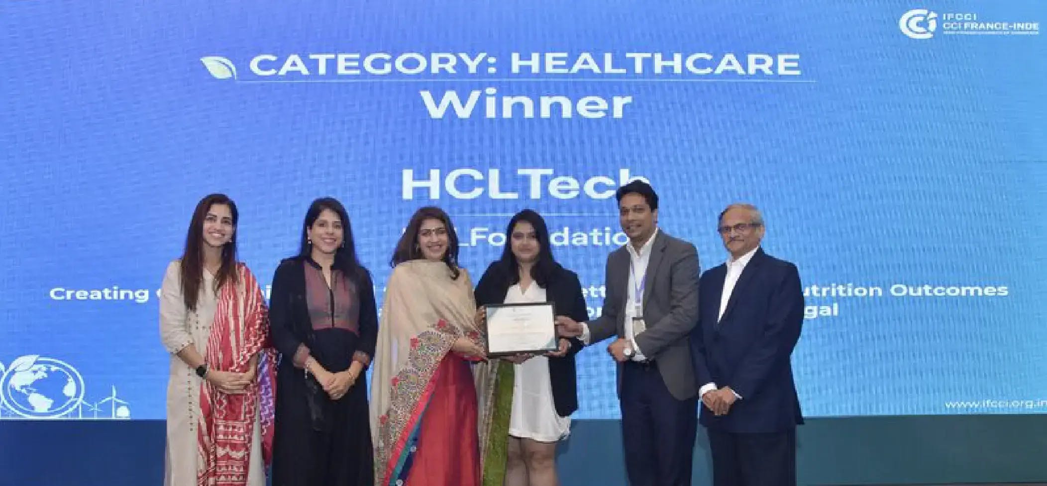 2024 IFCCI Annual CSR Conclave and Awards to HCLFoundation in the Healthcare category