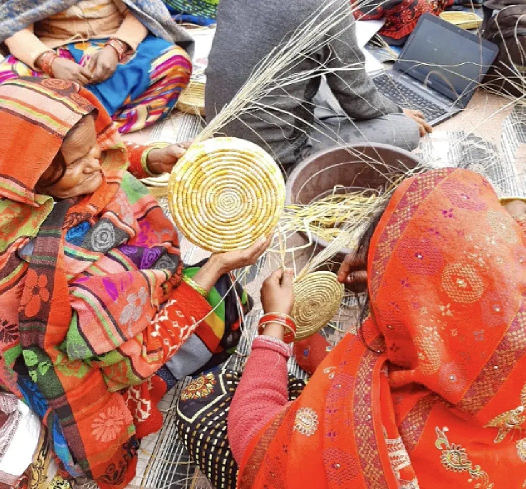 Handicraft workshop for rural artisans in Hardoi, UP
