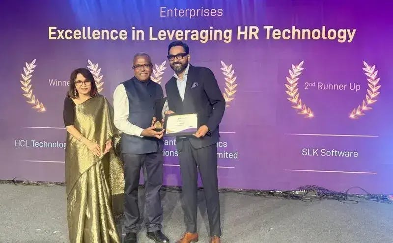 SHRM HR Excellence Award 2024 for ‘Excellence in Leveraging HR Technology’ in the Enterprises category, from the Society for Human Resource Management