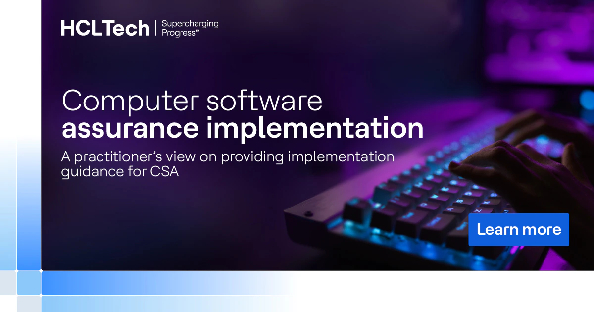 An approach to computer software assurance implementation | HCLTech